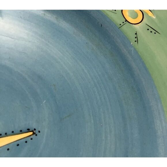 Brushes Hand Painted K.I.C. Dinner Plate - Ocean Fish Starfish - Blue / Green x2 - Picture 3 of 12